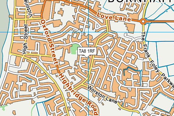 TA8 1RF map - OS VectorMap District (Ordnance Survey)