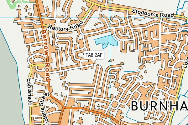 TA8 2AF map - OS VectorMap District (Ordnance Survey)