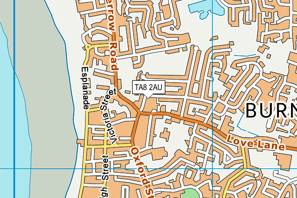 TA8 2AU map - OS VectorMap District (Ordnance Survey)