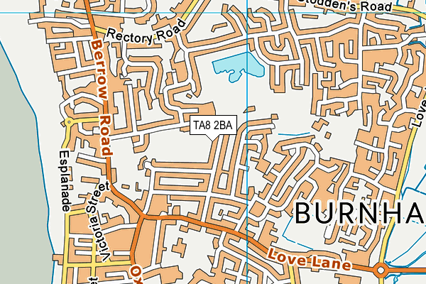 TA8 2BA map - OS VectorMap District (Ordnance Survey)