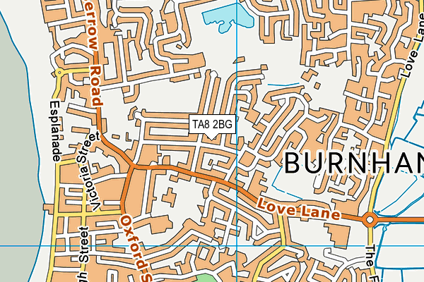 TA8 2BG map - OS VectorMap District (Ordnance Survey)