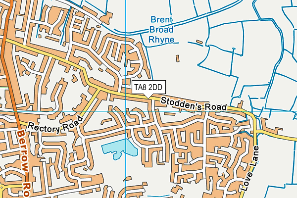 Burnham Association Sports Club map (TA8 2DD) - OS VectorMap District (Ordnance Survey)