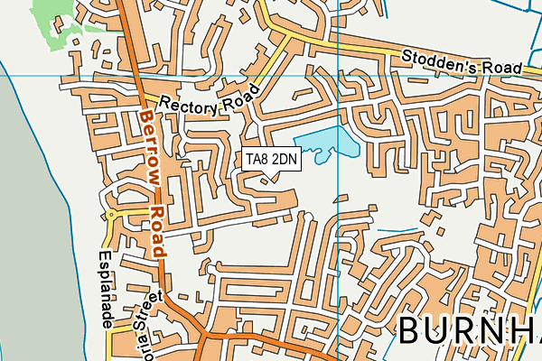 TA8 2DN map - OS VectorMap District (Ordnance Survey)