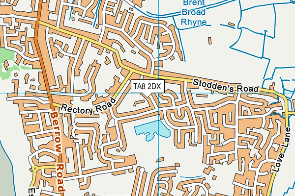 TA8 2DX map - OS VectorMap District (Ordnance Survey)