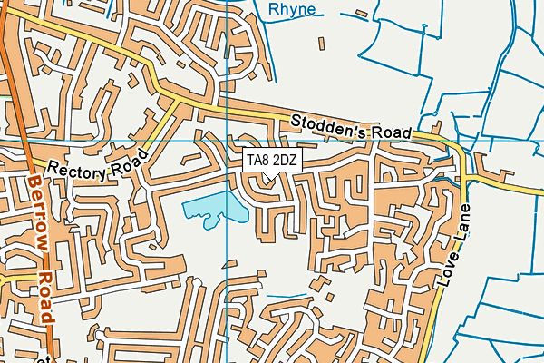 TA8 2DZ map - OS VectorMap District (Ordnance Survey)