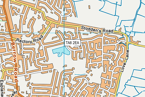 TA8 2EA map - OS VectorMap District (Ordnance Survey)