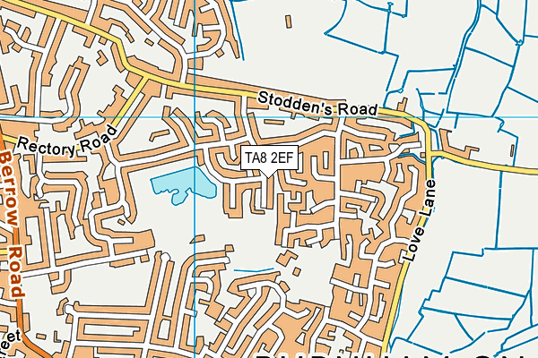 TA8 2EF map - OS VectorMap District (Ordnance Survey)