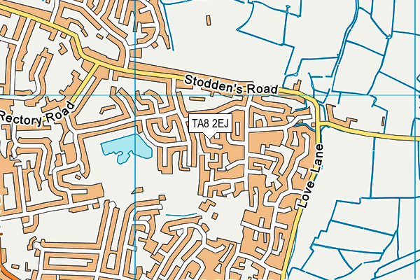 TA8 2EJ map - OS VectorMap District (Ordnance Survey)
