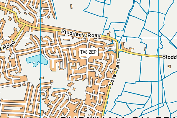 TA8 2EP map - OS VectorMap District (Ordnance Survey)