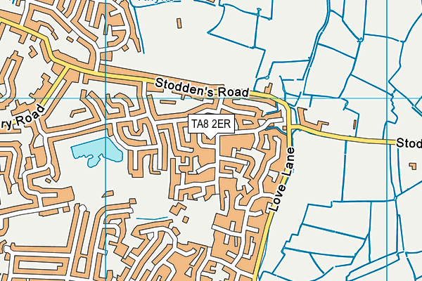 TA8 2ER map - OS VectorMap District (Ordnance Survey)