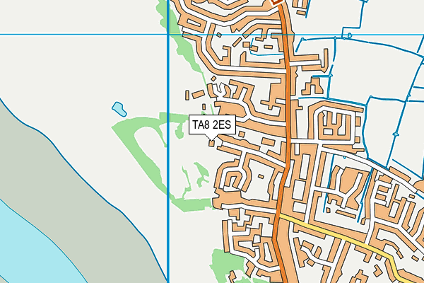 TA8 2ES map - OS VectorMap District (Ordnance Survey)