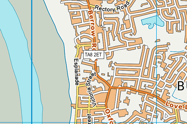 Burnham On Sea Swim And Sports Academy map (TA8 2ET) - OS VectorMap District (Ordnance Survey)