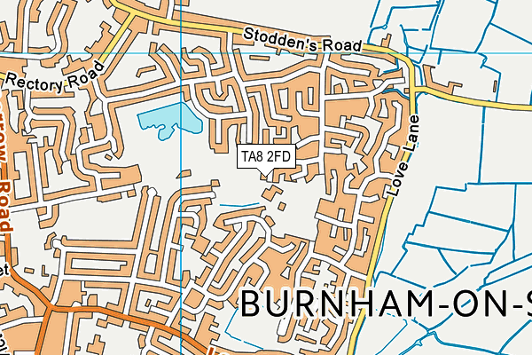 TA8 2FD map - OS VectorMap District (Ordnance Survey)