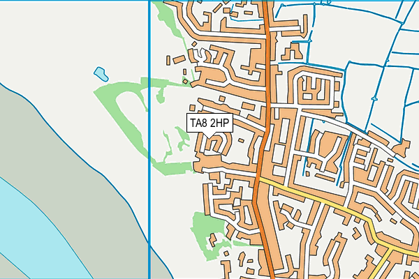 TA8 2HP map - OS VectorMap District (Ordnance Survey)