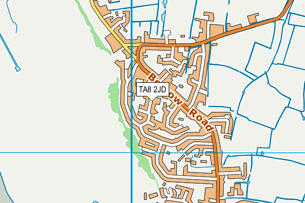 TA8 2JD map - OS VectorMap District (Ordnance Survey)