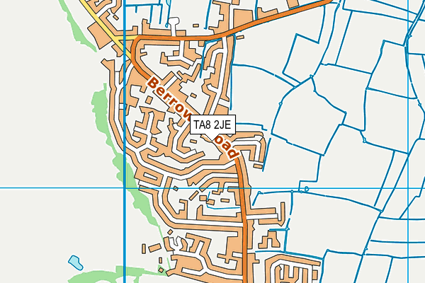 TA8 2JE map - OS VectorMap District (Ordnance Survey)