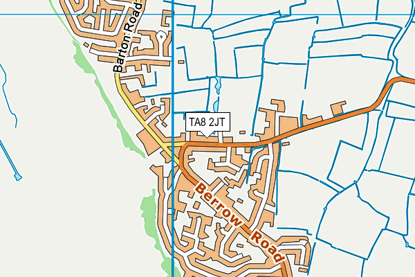 TA8 2JT map - OS VectorMap District (Ordnance Survey)