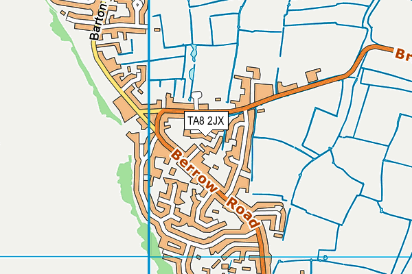 TA8 2JX map - OS VectorMap District (Ordnance Survey)