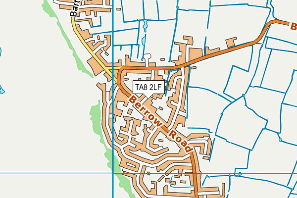 TA8 2LF map - OS VectorMap District (Ordnance Survey)