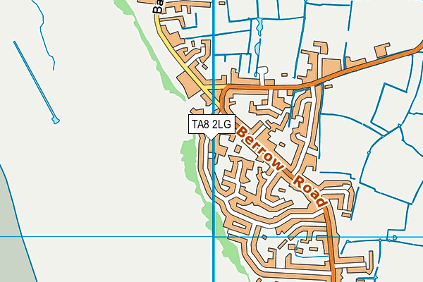 TA8 2LG map - OS VectorMap District (Ordnance Survey)