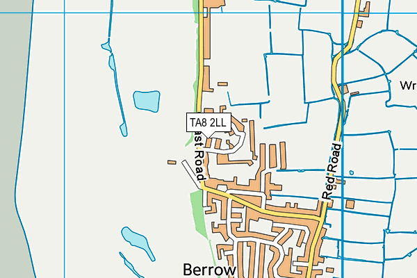 TA8 2LL map - OS VectorMap District (Ordnance Survey)