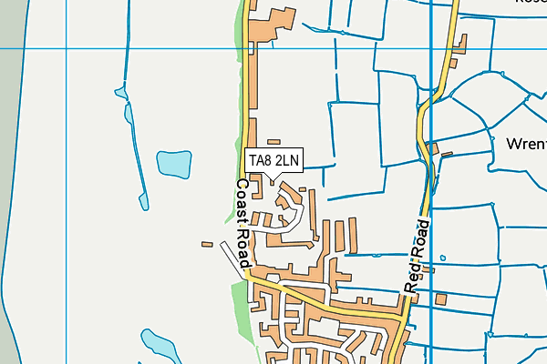 TA8 2LN map - OS VectorMap District (Ordnance Survey)