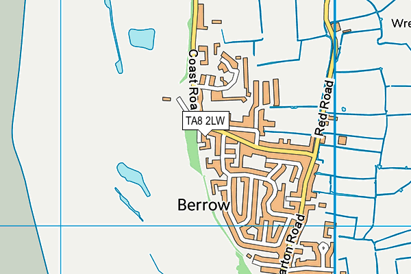 TA8 2LW map - OS VectorMap District (Ordnance Survey)