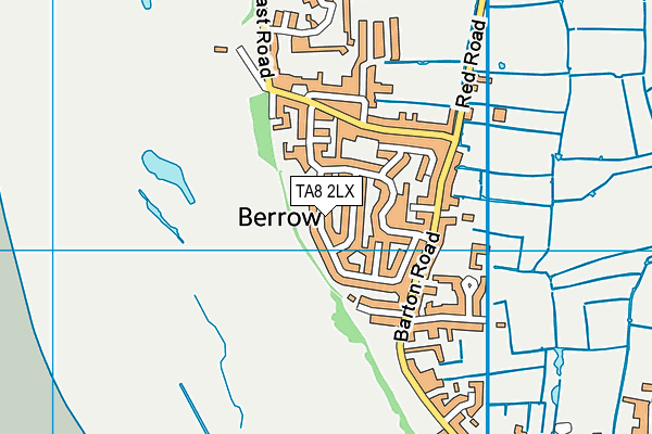 TA8 2LX map - OS VectorMap District (Ordnance Survey)