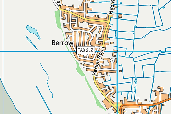 TA8 2LZ map - OS VectorMap District (Ordnance Survey)