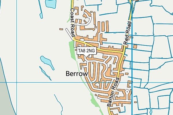TA8 2NG map - OS VectorMap District (Ordnance Survey)
