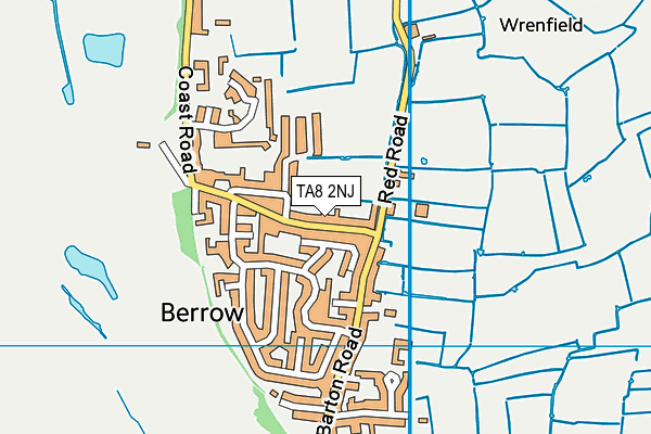 TA8 2NJ map - OS VectorMap District (Ordnance Survey)