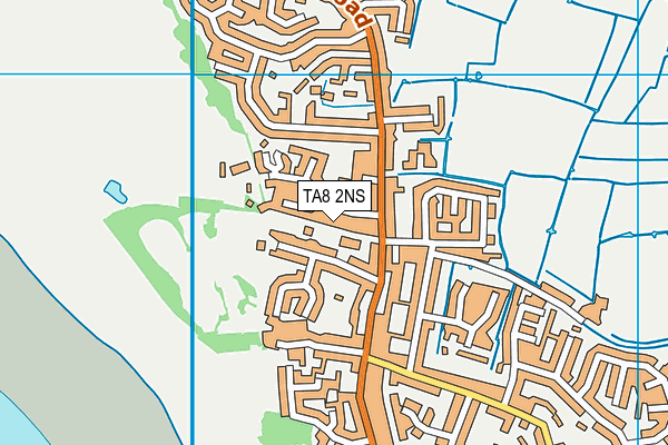 TA8 2NS map - OS VectorMap District (Ordnance Survey)