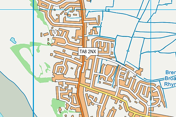 TA8 2NX map - OS VectorMap District (Ordnance Survey)