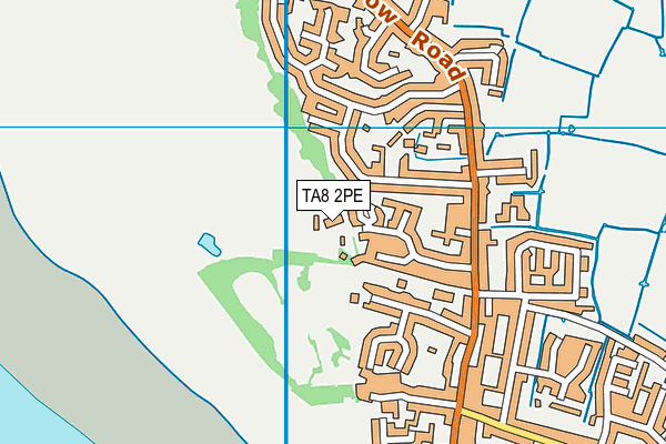 TA8 2PE map - OS VectorMap District (Ordnance Survey)