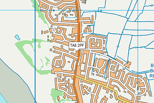 TA8 2PF map - OS VectorMap District (Ordnance Survey)