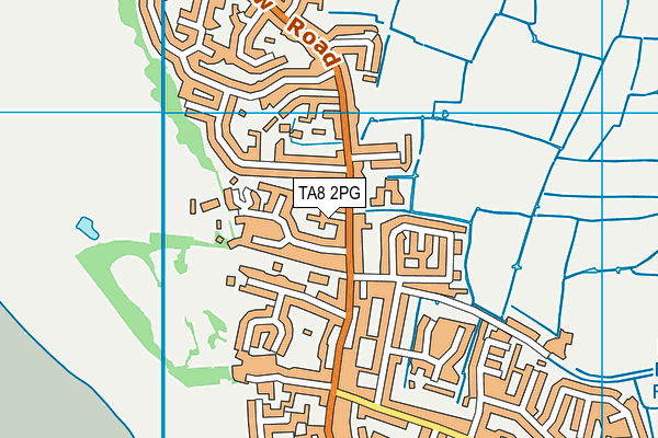 TA8 2PG map - OS VectorMap District (Ordnance Survey)