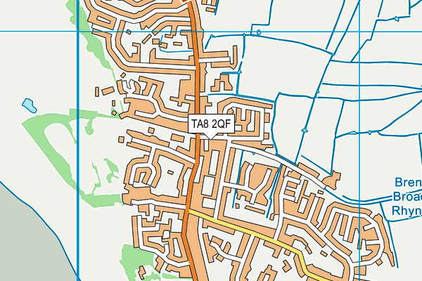 TA8 2QF map - OS VectorMap District (Ordnance Survey)