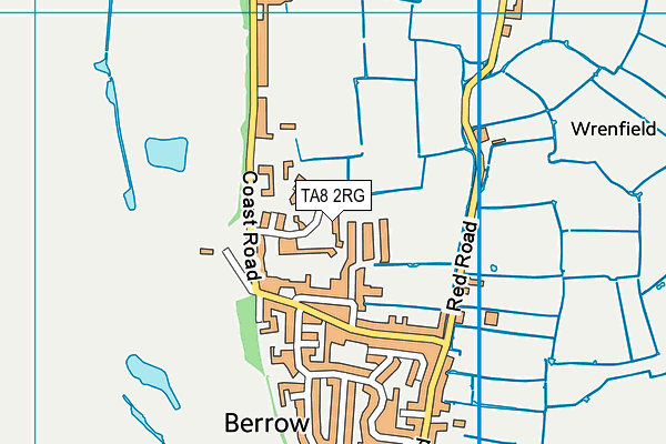 TA8 2RG map - OS VectorMap District (Ordnance Survey)