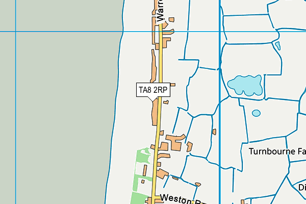 TA8 2RP map - OS VectorMap District (Ordnance Survey)