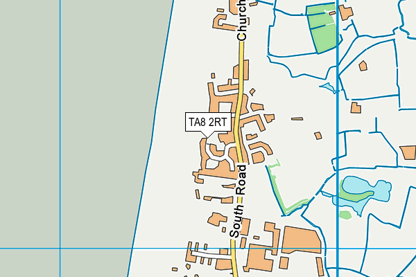 TA8 2RT map - OS VectorMap District (Ordnance Survey)