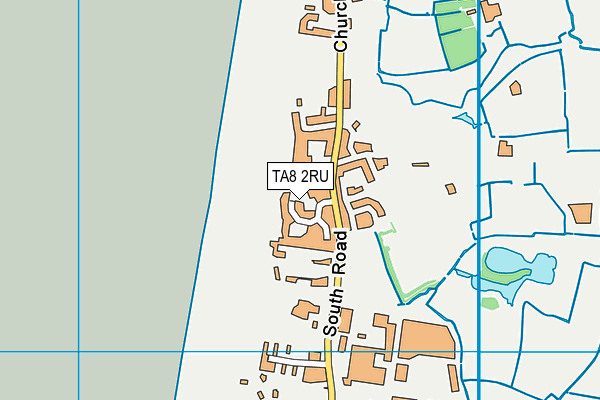 TA8 2RU map - OS VectorMap District (Ordnance Survey)