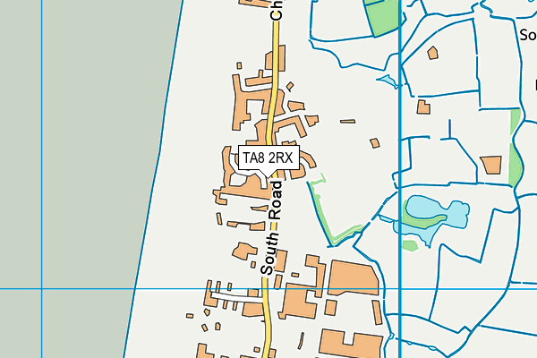 TA8 2RX map - OS VectorMap District (Ordnance Survey)