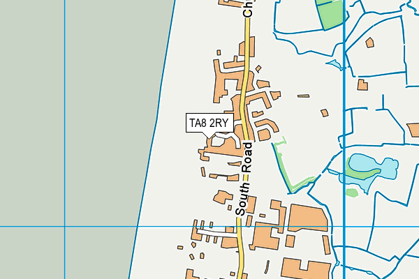 TA8 2RY map - OS VectorMap District (Ordnance Survey)