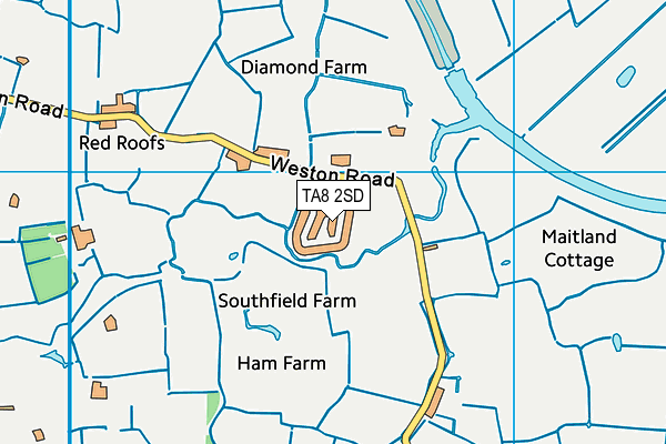 TA8 2SD map - OS VectorMap District (Ordnance Survey)