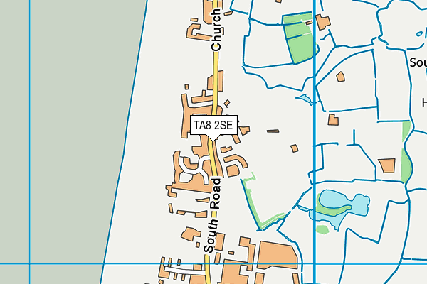 TA8 2SE map - OS VectorMap District (Ordnance Survey)