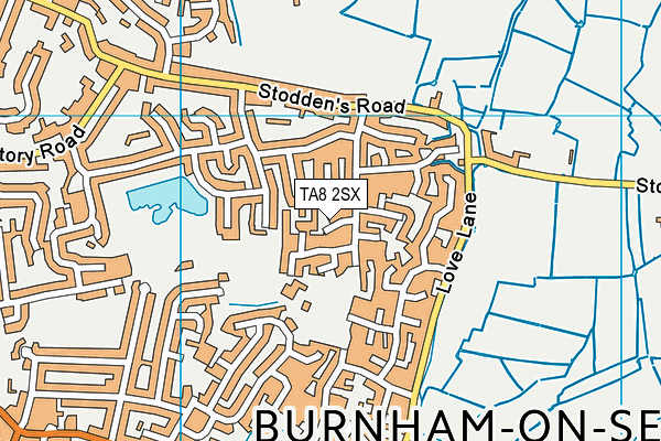 TA8 2SX map - OS VectorMap District (Ordnance Survey)