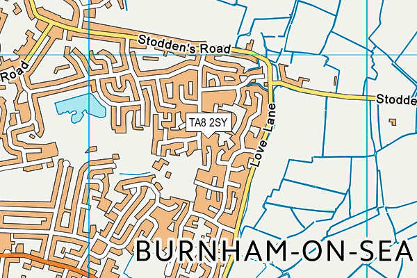 TA8 2SY map - OS VectorMap District (Ordnance Survey)