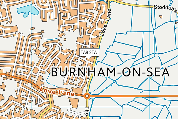 TA8 2TA map - OS VectorMap District (Ordnance Survey)