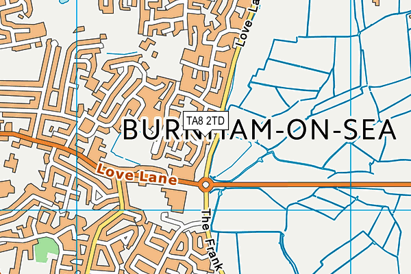 TA8 2TD map - OS VectorMap District (Ordnance Survey)