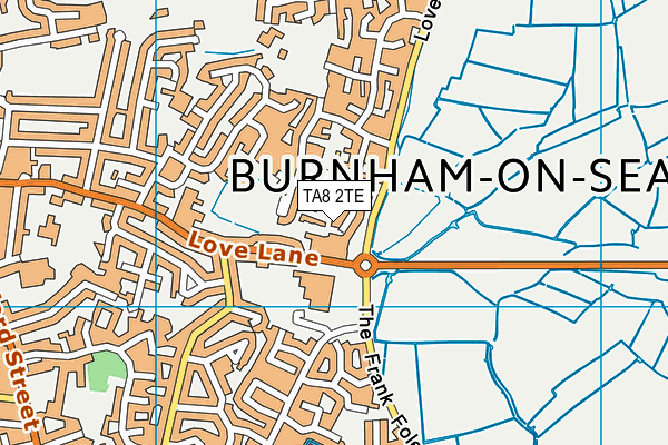 TA8 2TE map - OS VectorMap District (Ordnance Survey)